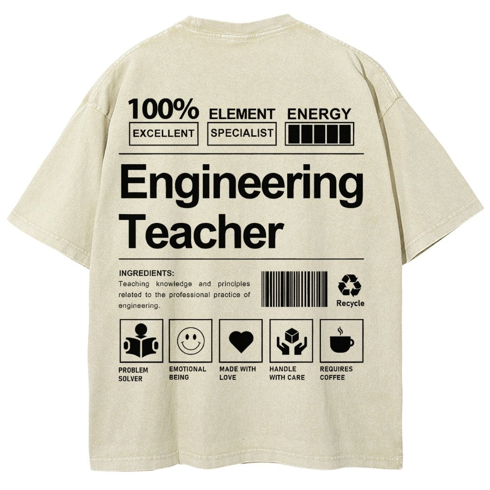 Engineering Teacher Unisex Washed T-Shirt