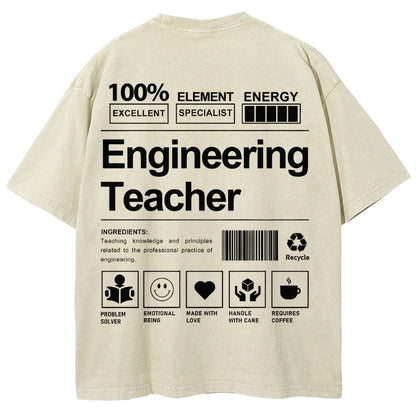 Engineering Teacher Unisex Washed T-Shirt