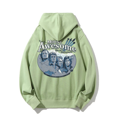 Mt. Awesome Printed Back Unisex Cotton Hoodie