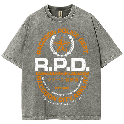 City PD Vintage Distressed T-shirt