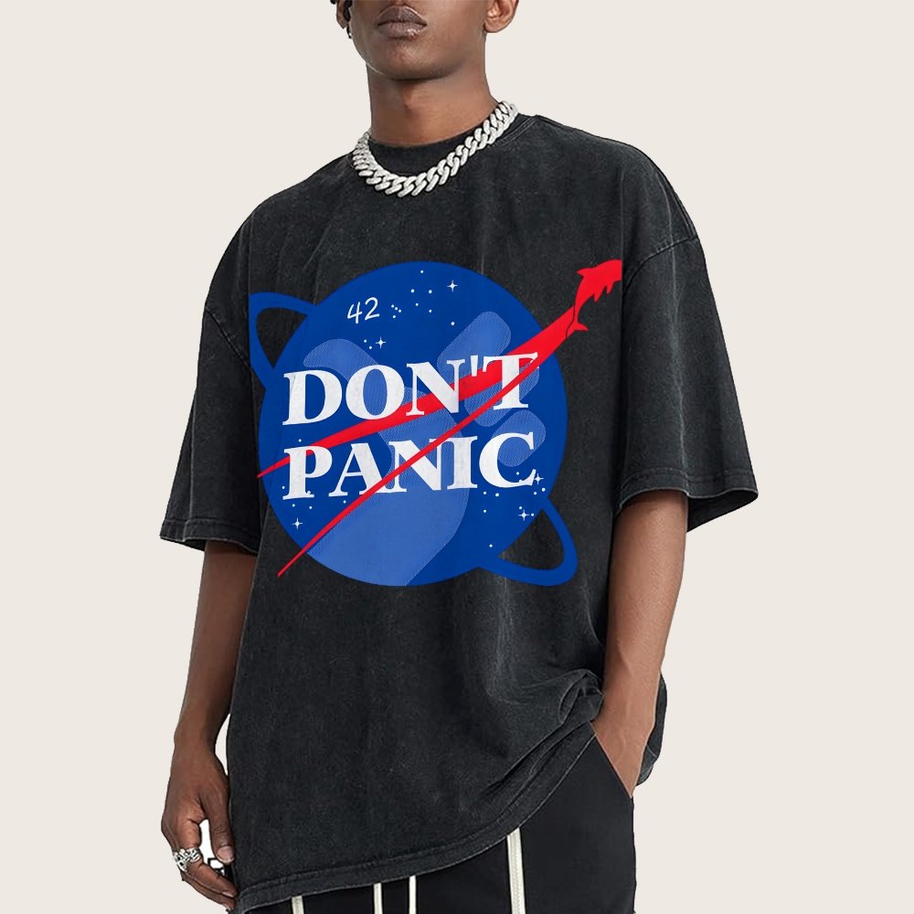 Don't Panic Vintage Distressed T-shirt