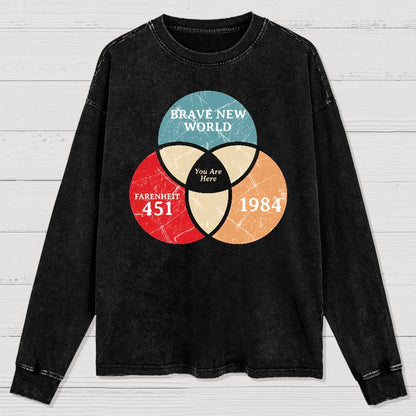 You Are Here Washed Long Sleeve Tee