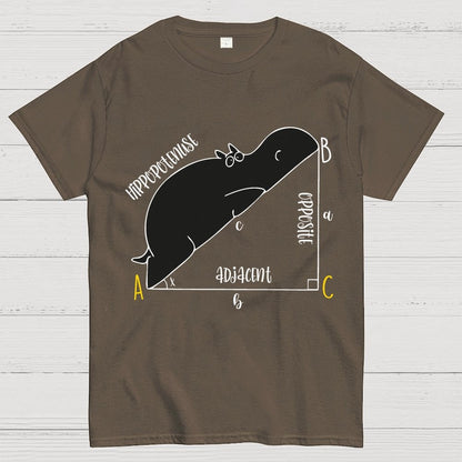 Interesting Math, Cute Hippo, Math Geek T-Shirt