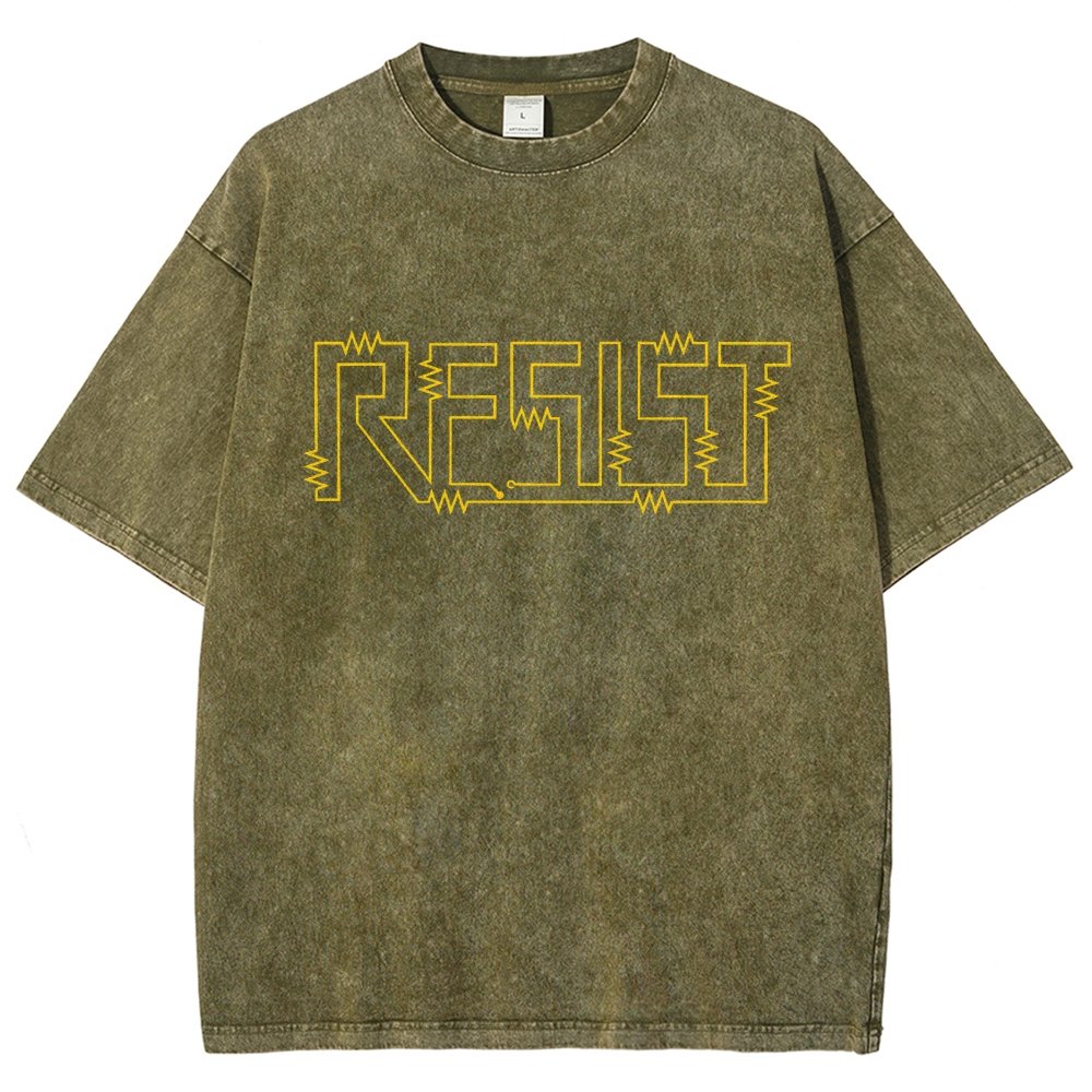 Resist Vintage Distressed T-shirt