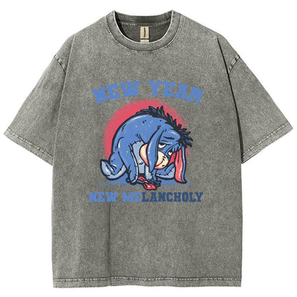 New Year New Melancholy Vintage Distressed T-shirt