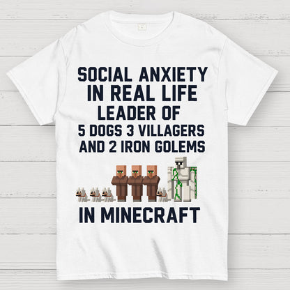 Social Fear In Reality, leader In Game Geek T-Shirt
