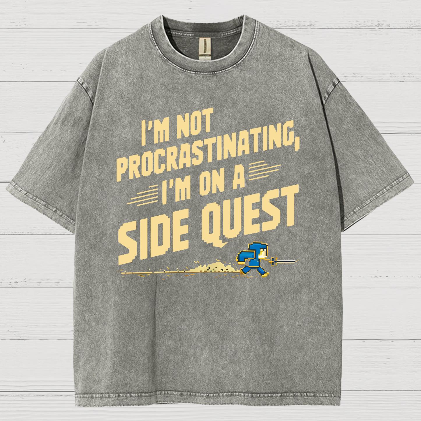 I'm Not Procrastinating, I'm on a Side Quest Vintage Distressed T-shirt