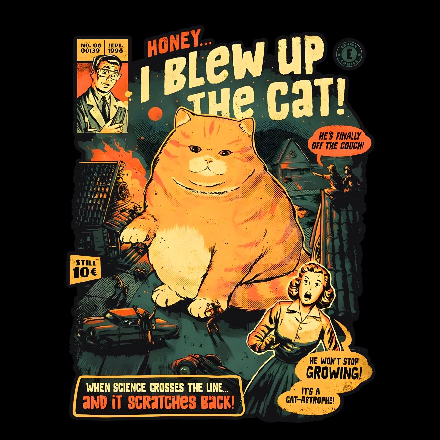 Honey I Blew Up The Cat Geek T-Shirt