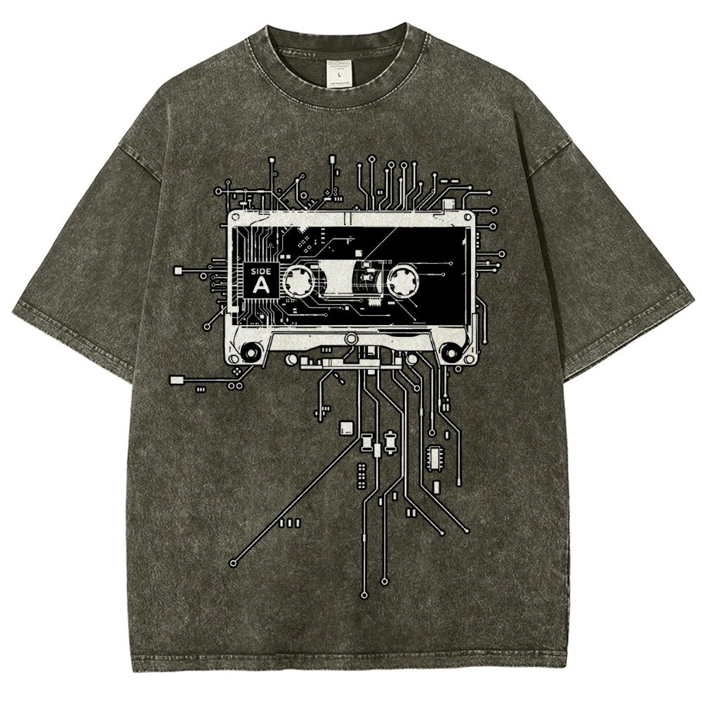 Retro Cassette Vintage Distressed T-shirt