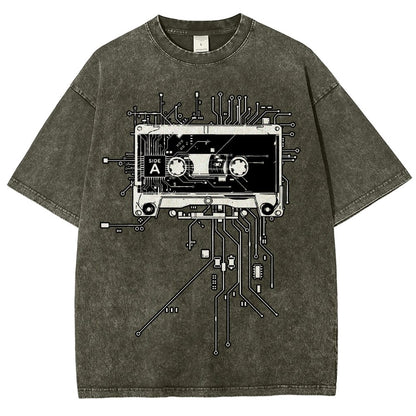 Retro Cassette Vintage Distressed T-shirt
