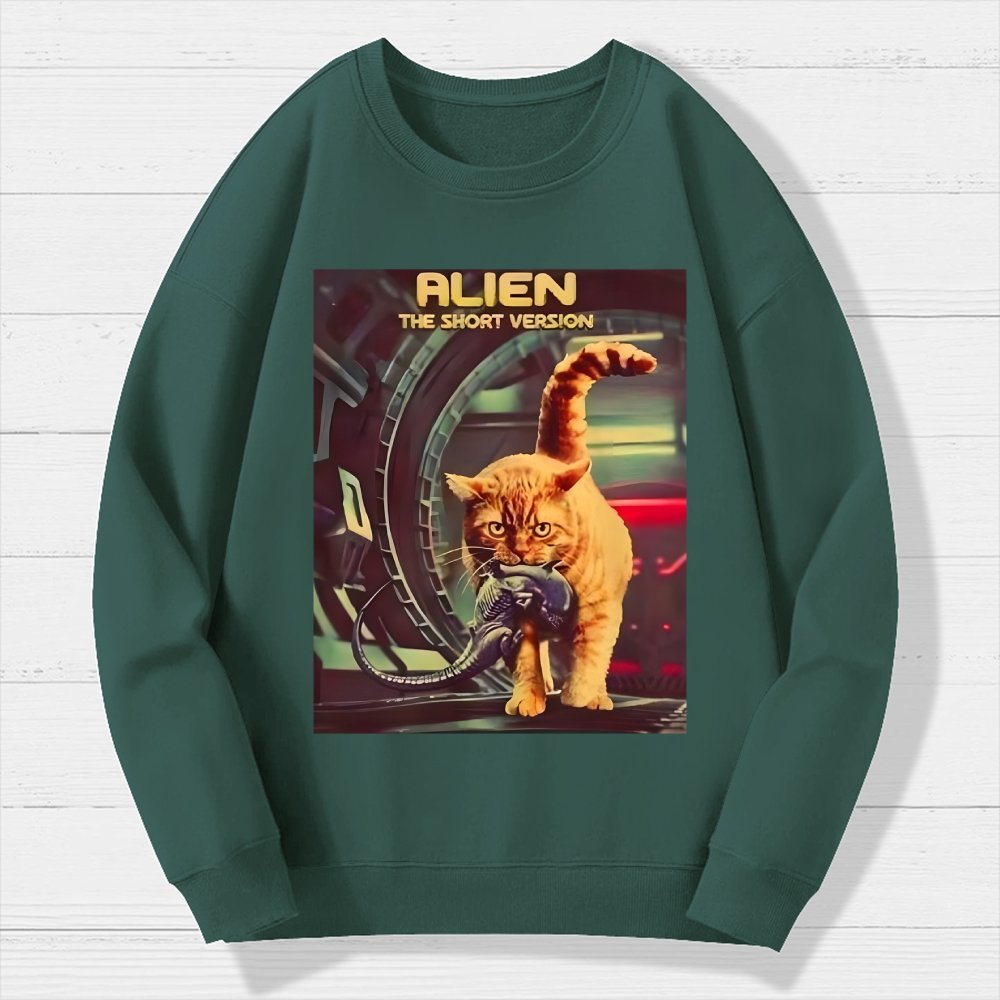 Mystery Cat Heavy Geek Cotton Sweatshirt
