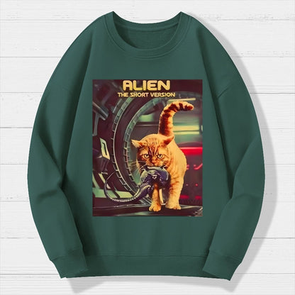 Mystery Cat Heavy Geek Cotton Sweatshirt