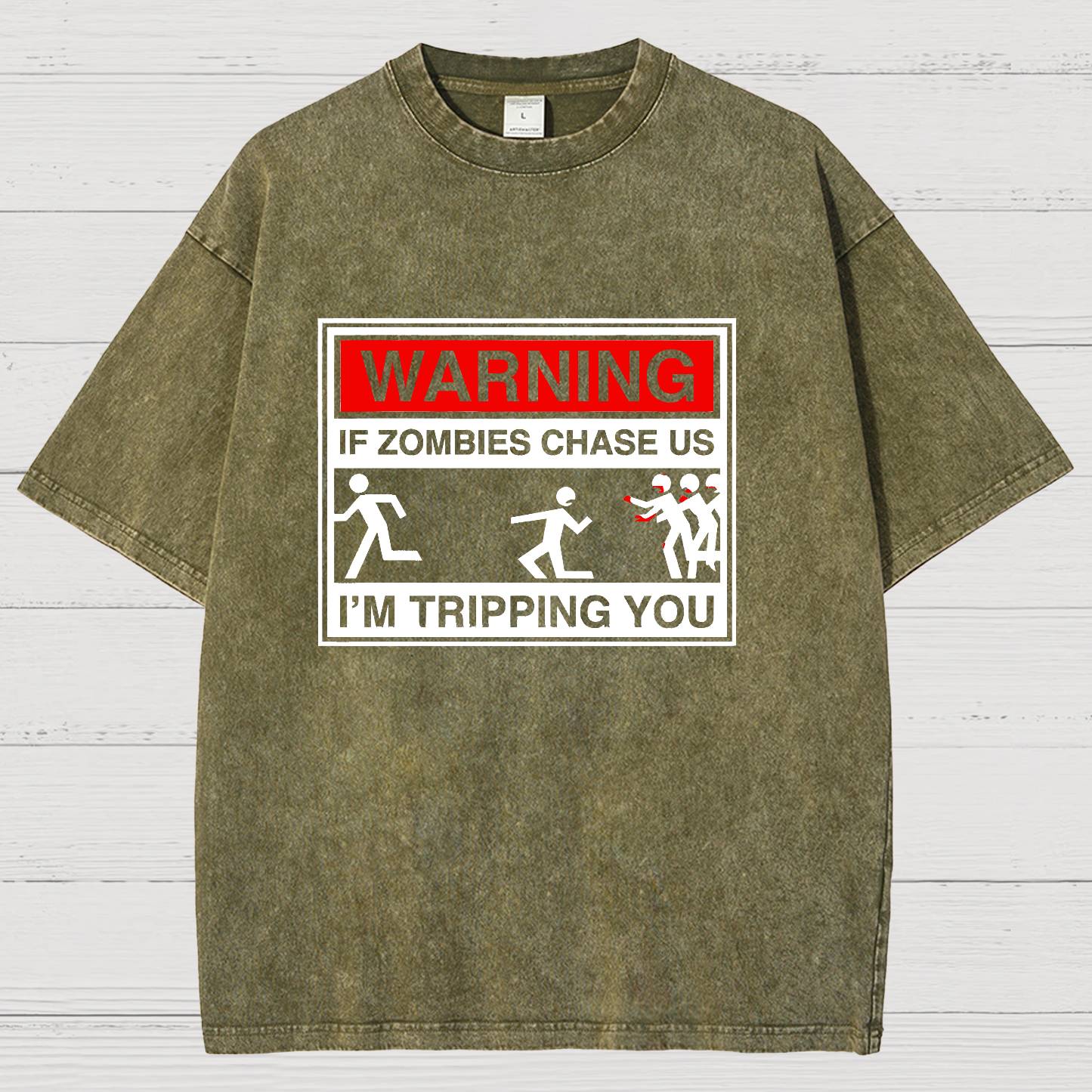 If Zombies Chase Us Vintage Distressed T-shirt