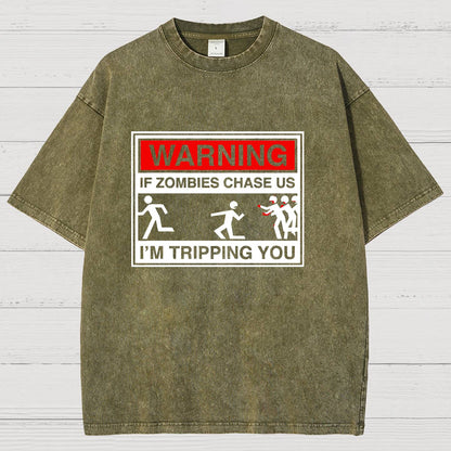 If Zombies Chase Us Vintage Distressed T-shirt