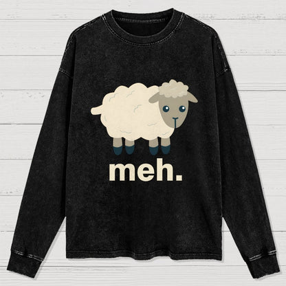 Meh. Washed Long Sleeve Tee