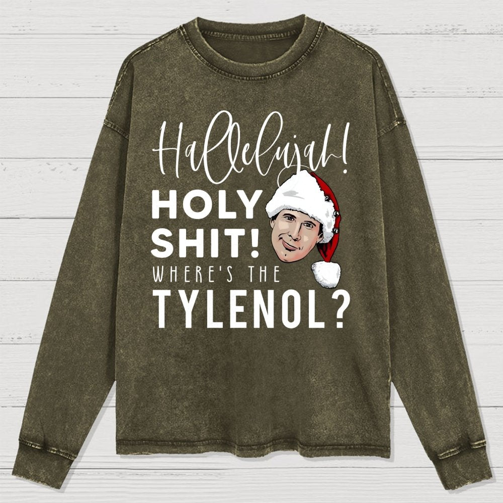 Where's The Tylenol? Washed Long Sleeve Tee