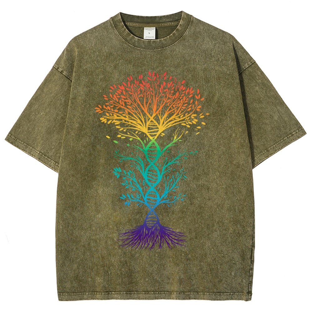 DNA Tree Of Life Science Vintage Distressed T-shirt