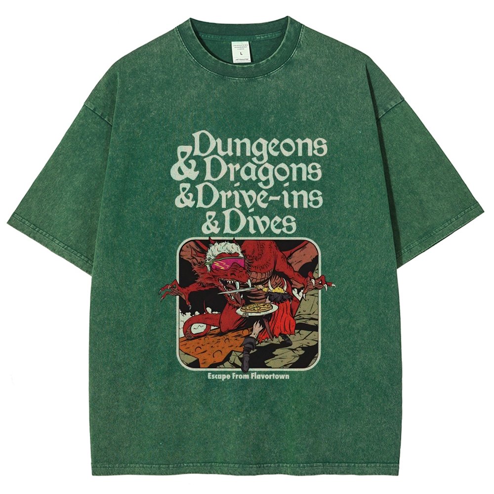 Mystic Realm Dive Ins And Dives Vintage Distressed T-shirt