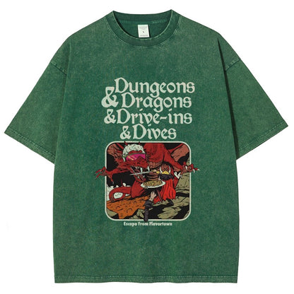 Mystic Realm Dive Ins And Dives Vintage Distressed T-shirt