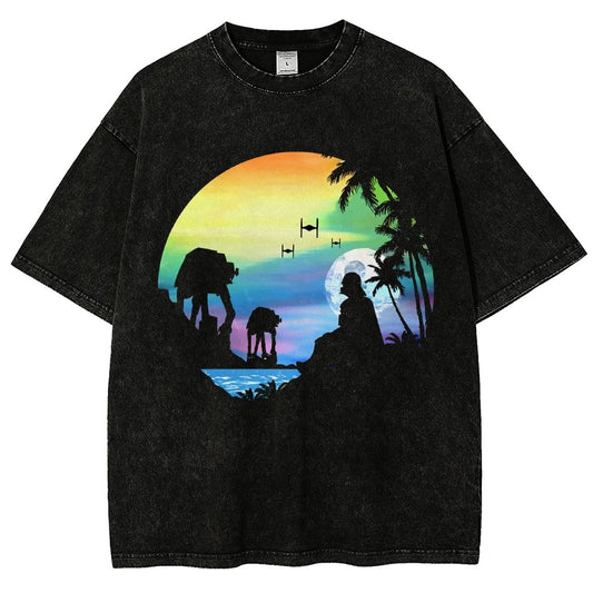 Conquer the paradise Vintage Distressed T-shirt