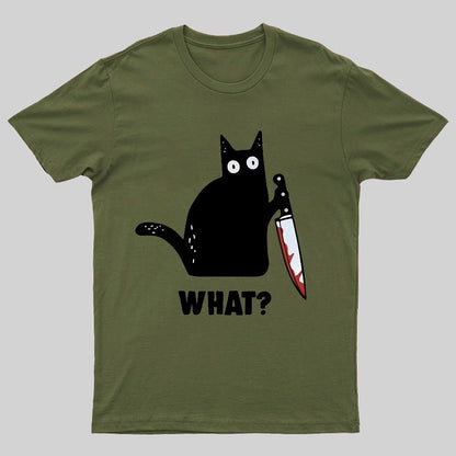 What？Funny Cat Geeky T-Shirt