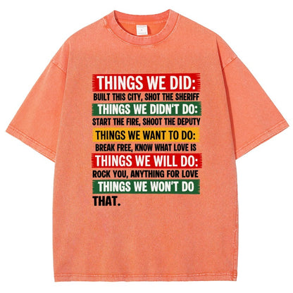 Things We Did Vintage Distressed T-shirt