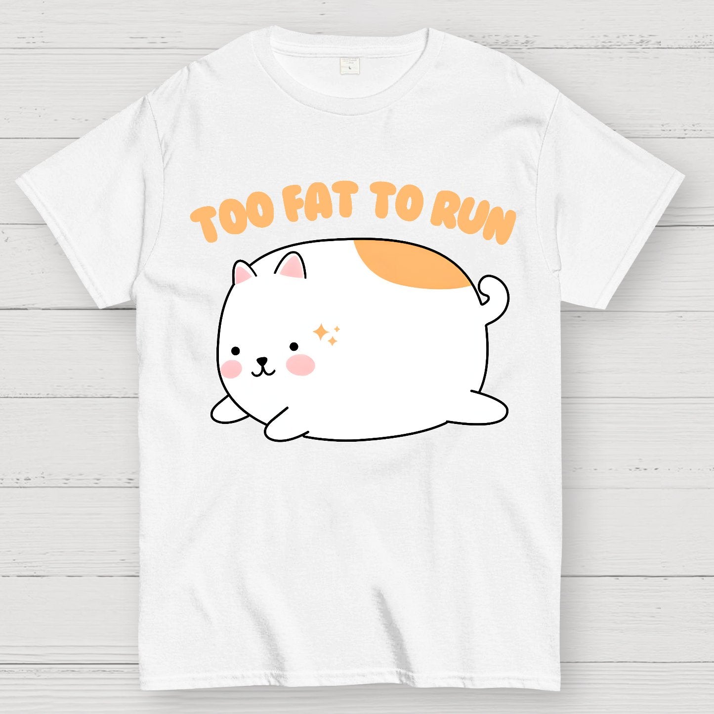 Too Fat To Run Funny Geek T-Shirt