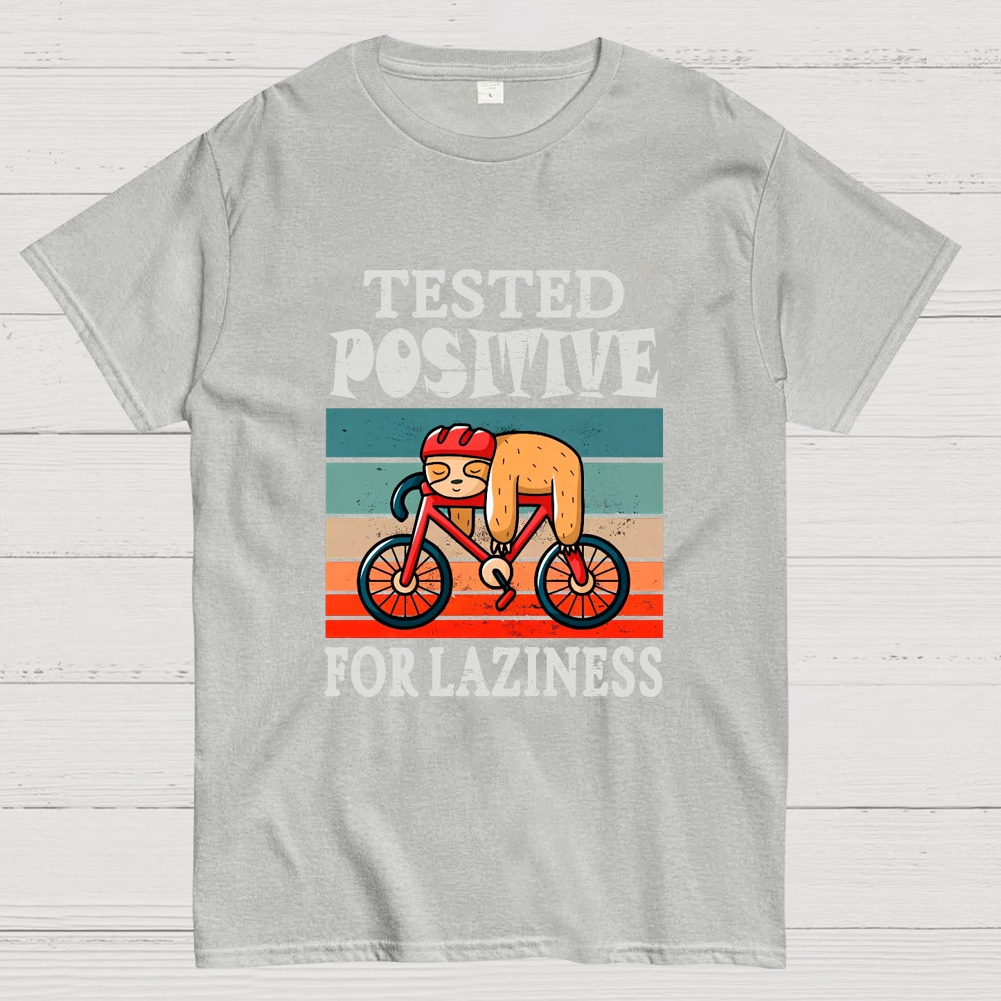 Tested Positive For Laziness Sloth On Bicycle By Sal71 Geeky T-Shirt
