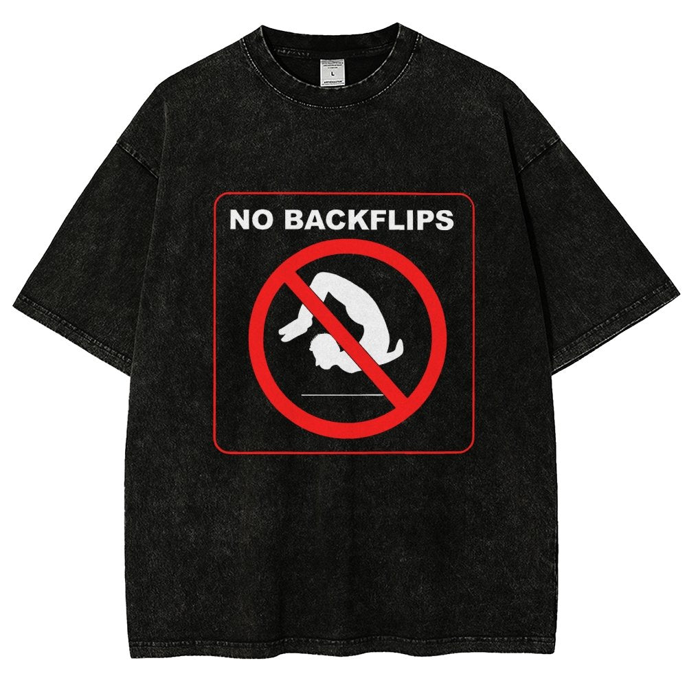 NO BACKFLIPS Vintage Distressed T-shirt