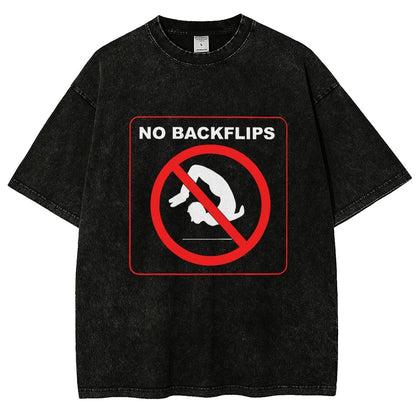 NO BACKFLIPS Vintage Distressed T-shirt