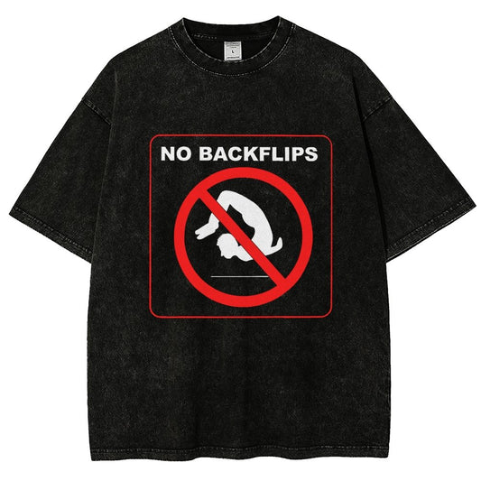 NO BACKFLIPS Vintage Distressed T-shirt