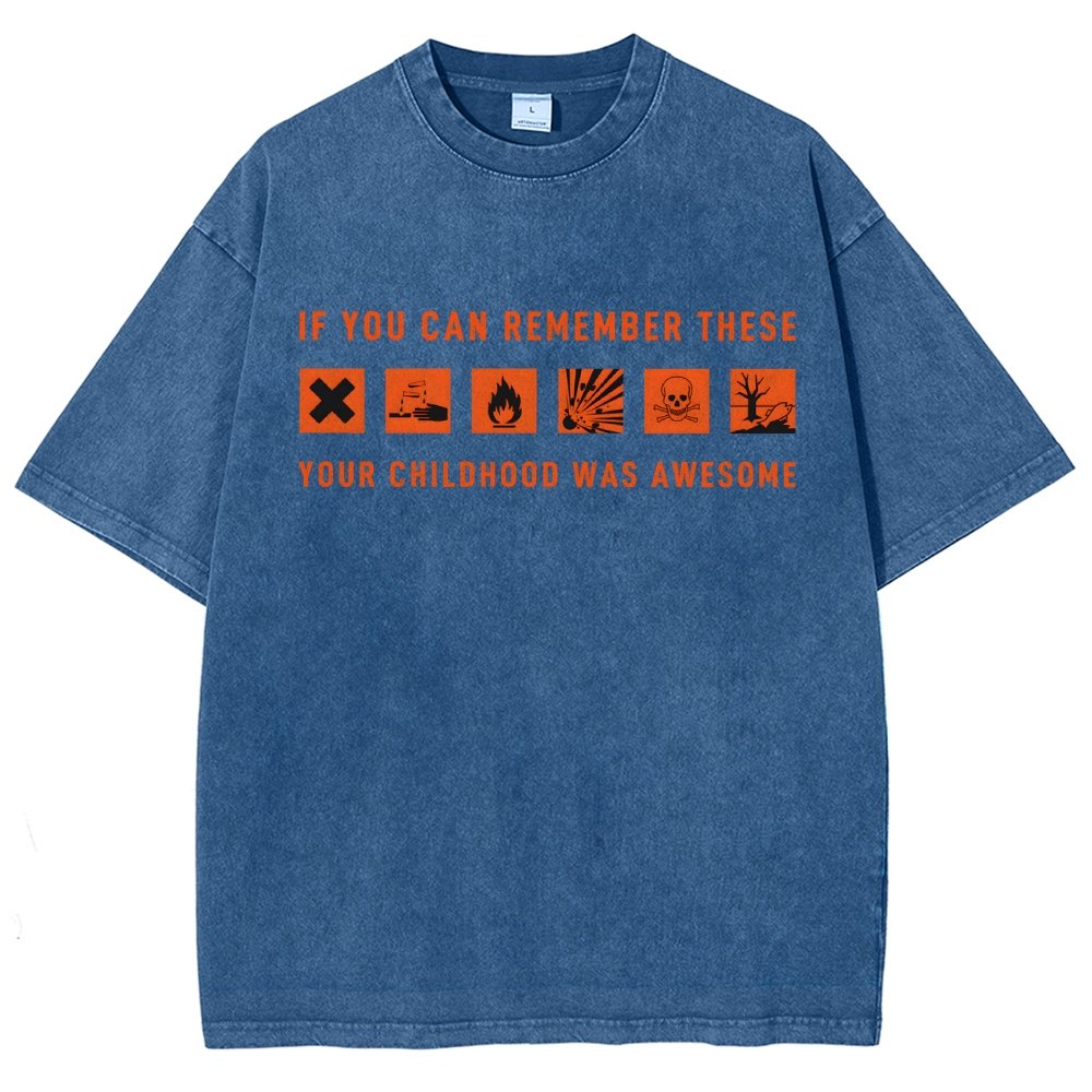 If You Can Remember These Your Childhood Was Awesome Vintage Distressed T-shirt