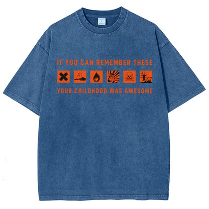 If You Can Remember These Your Childhood Was Awesome Vintage Distressed T-shirt