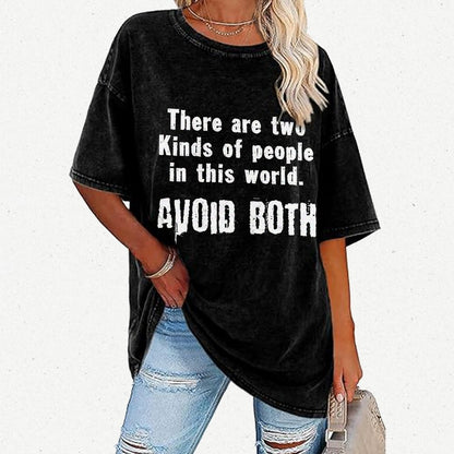 There Are Two Kinds Of People In This World Vintage Distressed T-shirt