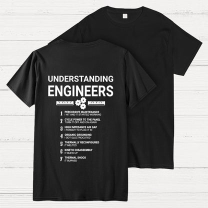 Understanding Engineers Front And Back Printing Geek T-Shirt