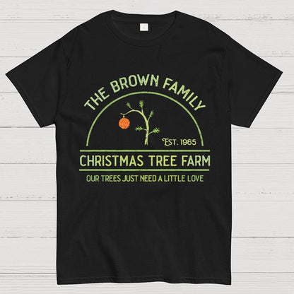 Vintage Christmas Tree Farm Geek T-Shirt