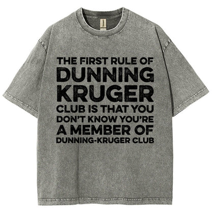 Dunning Kruger Club Vintage Distressed T-shirt
