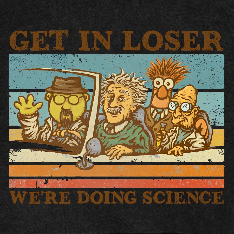 Get In Loser，We're Doing Science Vintage Distressed Hoodie