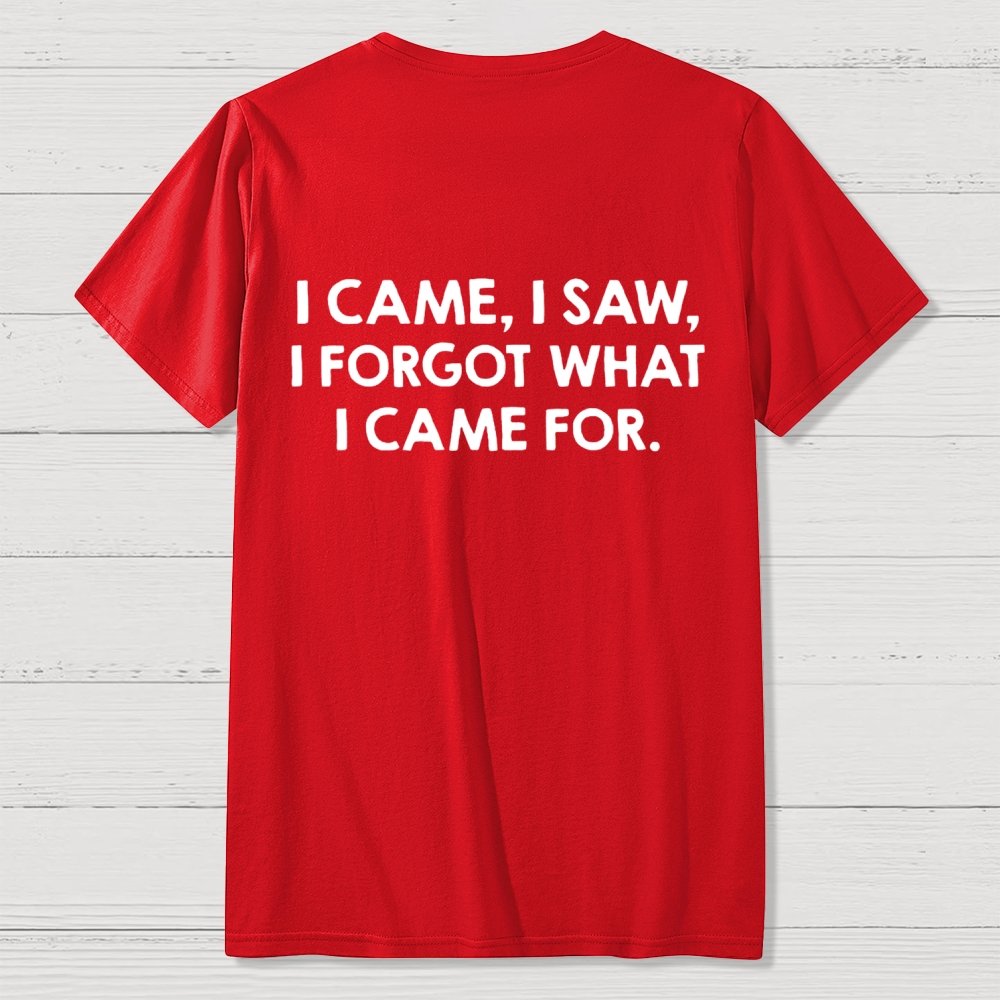 I Came and Saw Funny Back Printing Geek T-Shirt