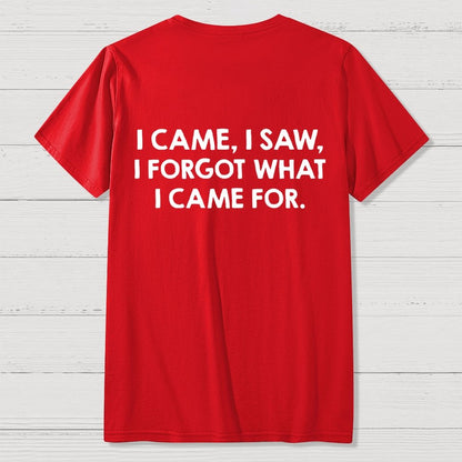 I Came and Saw Funny Back Printing Geek T-Shirt