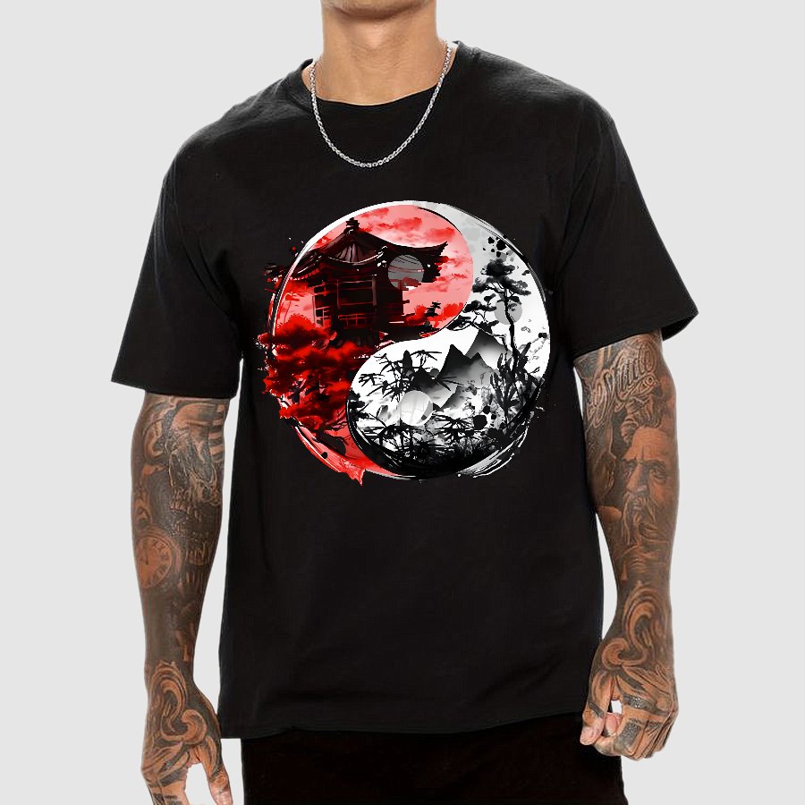 Temple Yin yang Geek T-Shirt