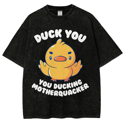 Ducking Motherquacker Vintage Distressed T-shirt