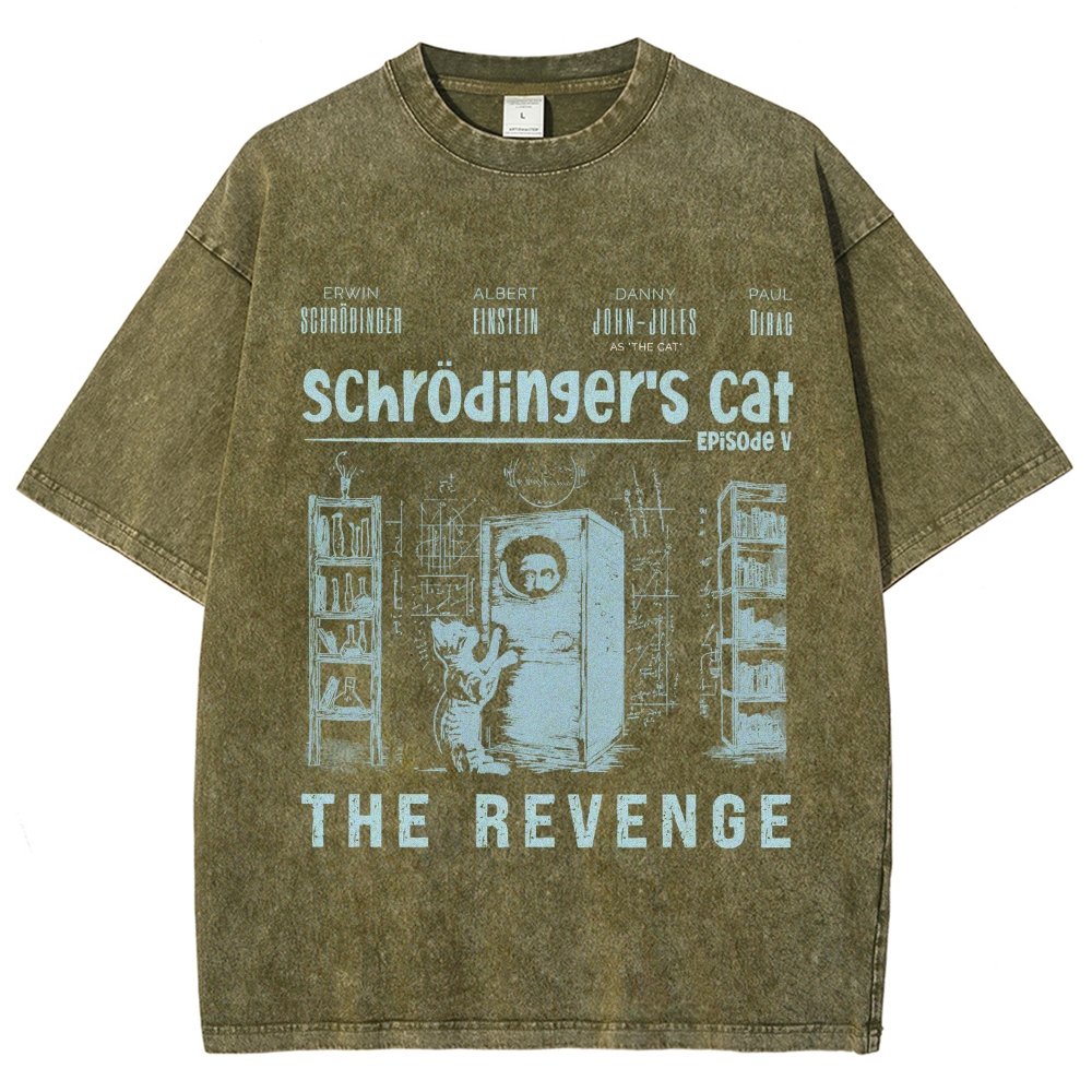 Schrödinger's Cat Revenge Vintage Distressed T-shirt