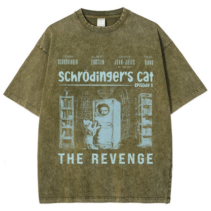 Schrödinger's Cat Revenge Vintage Distressed T-shirt