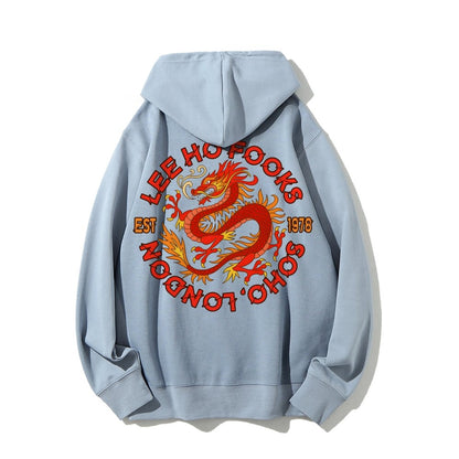 Mysterious Town's (Werewolves of London) Printed Back Cotton Hoodie