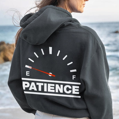 funny patience Printed Back Unisex Cotton Hoodie