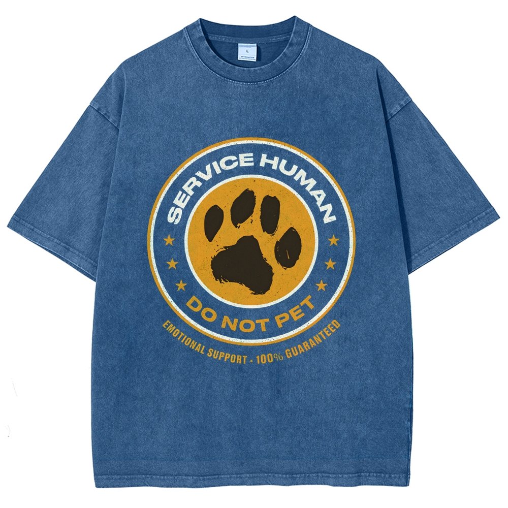 Service Human Do Not Pet Vintage Distressed T-shirt