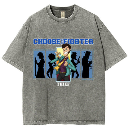 Choose Your Fighter Thief Vintage Distressed T-shirt