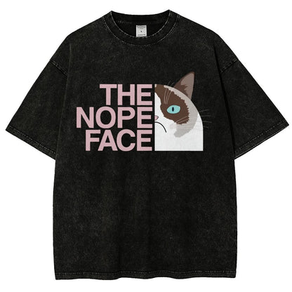 The Nope Face Vintage Distressed T-shirt