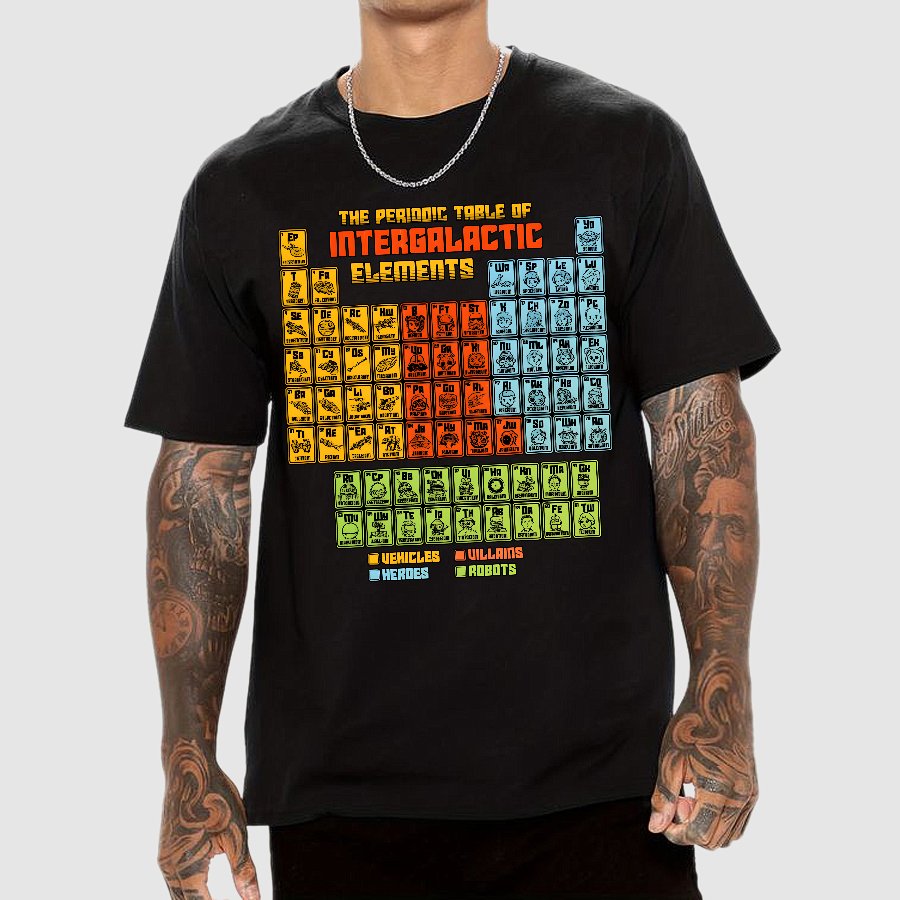 The Periodic Table of Intergalactic Elements Geek T-Shirt